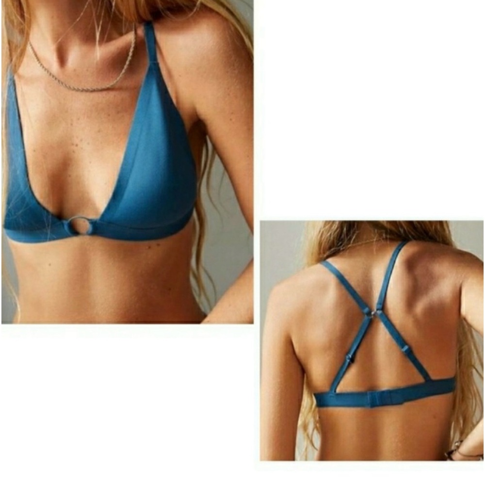 Free People Oh Scuba Bralette in Midnight Cowboy